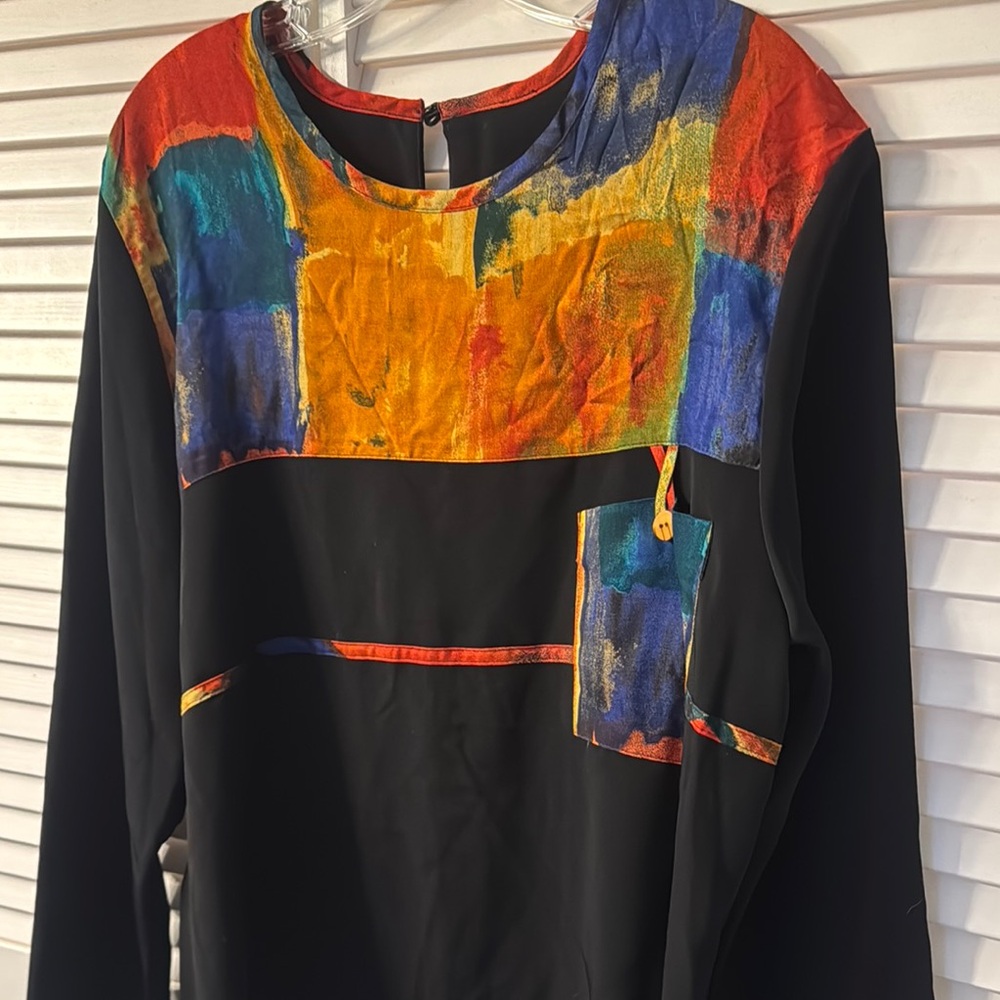 Colorful Abstract Long Sleeve Top